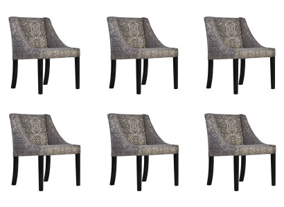 6x Chairs Chair Upholstery Design Lounge Club Seat Lehn Suite Armchair CHANL new
